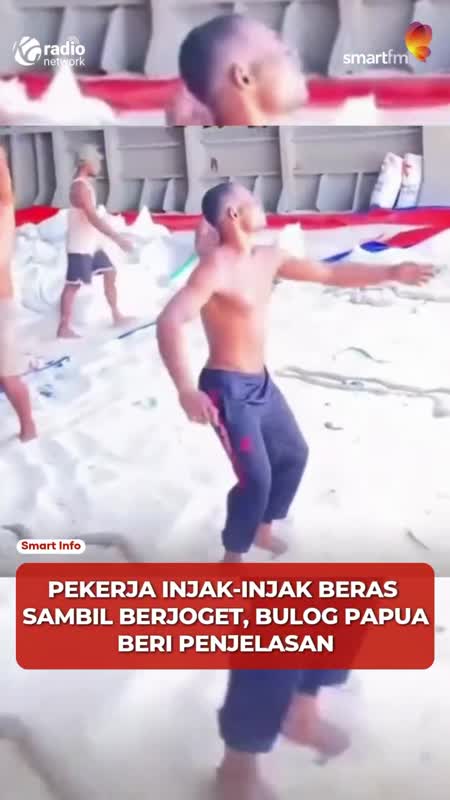 Beras Bulog Diinjak-injak Sambil Joget, Ternyata Terjadi di Kapal #Shorts