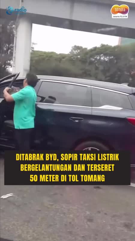 Sopir Taksi Terseret BYD 50 Meter, Pengemudi Masih Dicari Polisi #Shorts