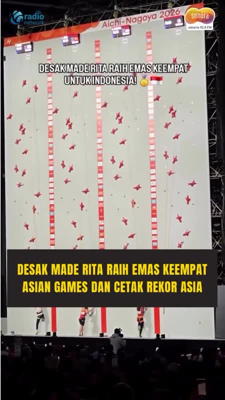6,062 Detik! Desak Made Cetak Rekor Asia dan Raih Emas ke-4 Indonesia di Asian Games 2026 #Shorts