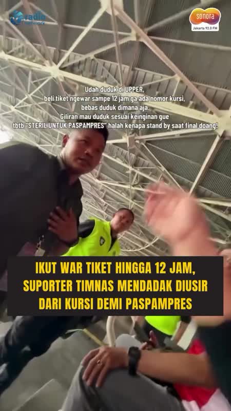 Sudah War Tiket hingga Tengah Malam, Kursi Suporter Disterilkan untuk Paspampres #Shorts