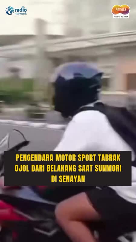 Sunmori Moge Berujung Tabrakan, Ojol Ditabrak di Senayan #Shorts