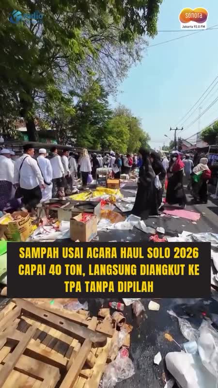 40 Ton Sampah Berserakan Usai Haul Solo 2026 #Shorts