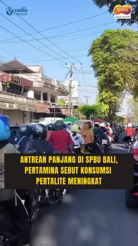 Antrean BBM Mengular di Bali, Sejumlah SPBU Kehabisan Pertalite #Shorts