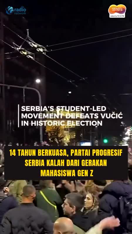 Gerakan Mahasiswa Gen Z Serbia Menang Pemilu Parlemen, Berpotensi Raih 140 Kursi Parlemen #Shorts